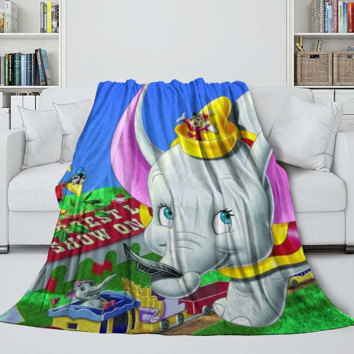 Dumbo Blanket Flannel Fleece Throw Room Decoration