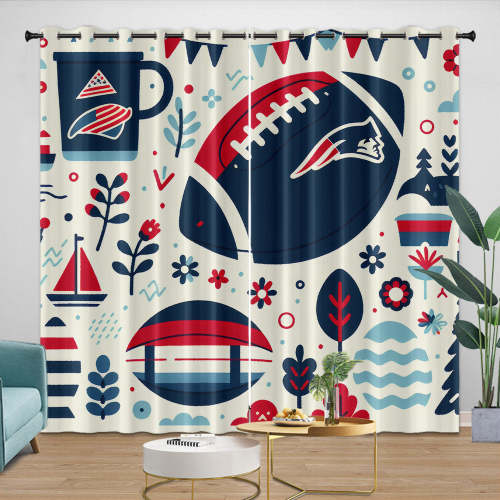 England Patriots Curtains Blackout Window Drapes Room Decoration