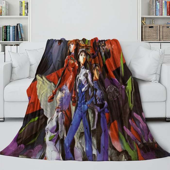 Evangelion Blanket Flannel Fleece Throw Room Decoration