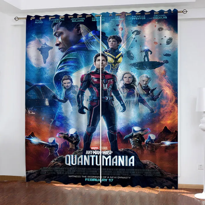 Ant-Man And The Wasp Quantumania Curtains Pattern Blackout Window Drapes