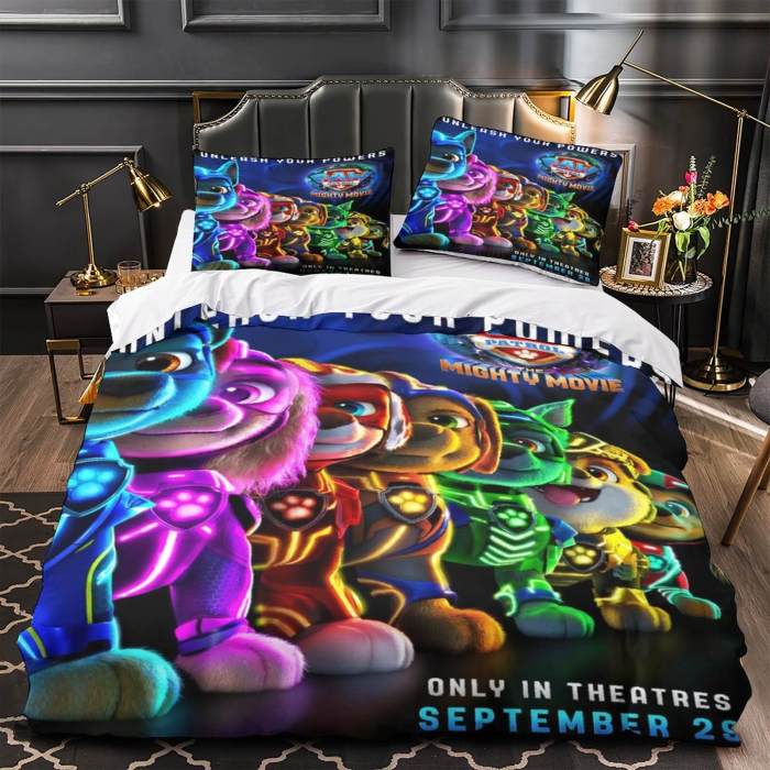 Paw Patrol The Mighty Movie Bedding Set Quilt Duvet Cover Without Filler