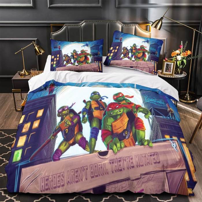 Teenage Mutant Ninja Turtles Mutant Mayhem Bedding Set Quilt Duvet Cover Without Filler