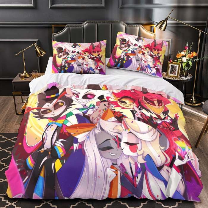 Hazbin El Bedding Set Duvet Cover Without Filler