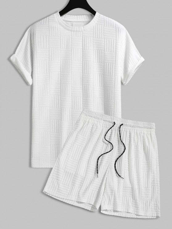 Short Sleeves T Shirt With Shorts Two Piece Set