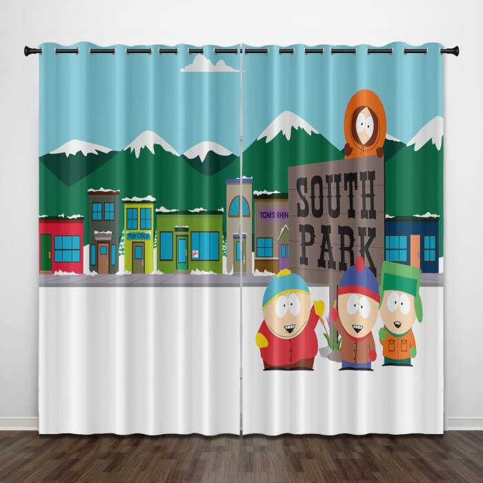 South Park The Stick Of Truth Curtains Pattern Blackout Window Drapes