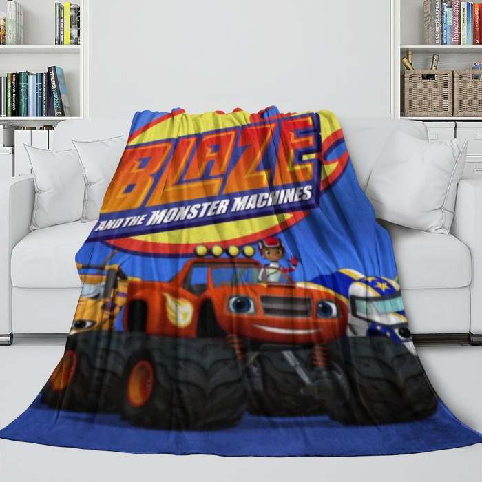 Blaze And The Monster Machines Blanket Flannel Fleece Throw Room Decoration