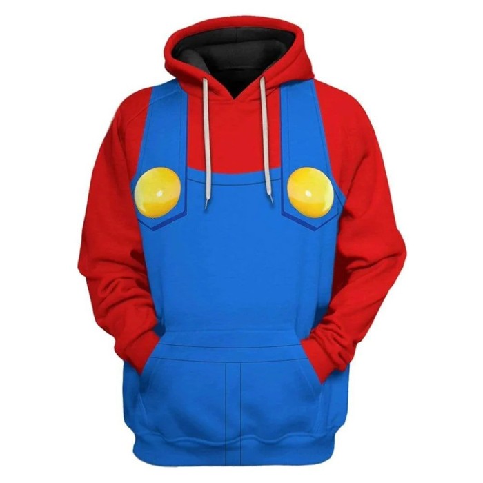 Super Mario Bros Game Mario Luigi Bowser Peach Donkey Kong Unisex Adult Cosplay 3D Print Sweatshirt Pullover