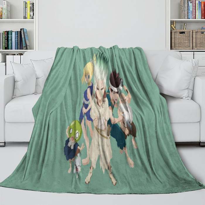 Dr Stone Hd Anime Blanket Flannel Fleece Throw