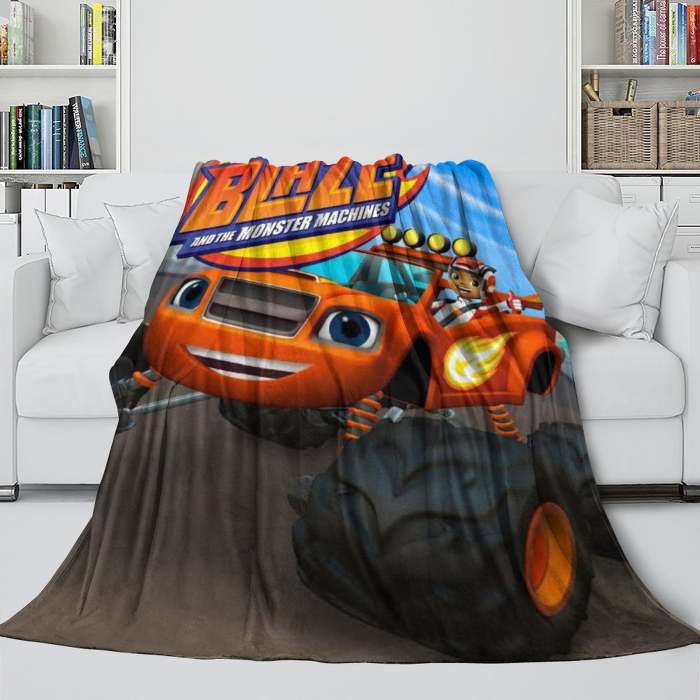 Blaze And The Monster Machines Blanket Flannel Fleece Throw Room Decoration