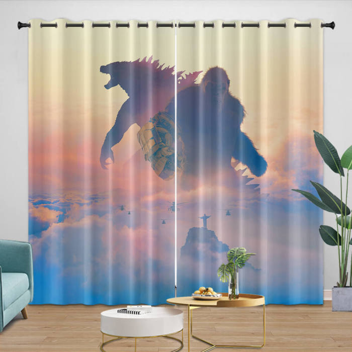 Godzilla X Kong The  Empire Curtains Blackout Window Drapes