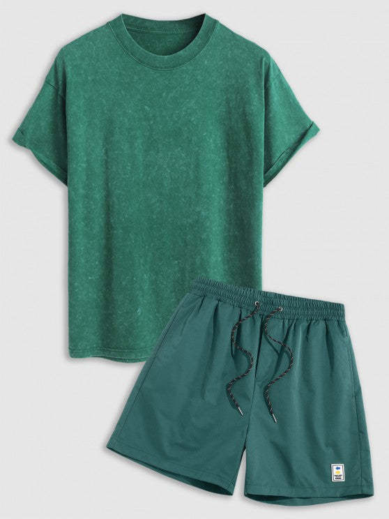Vintage Style T-Shirt And Shorts Set
