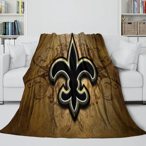 Orleans Saints Blanket Flannel Fleece Throw Room Decoration