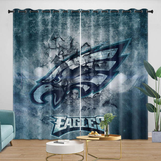 Philadelphia Eagles Curtains Blackout Window Drapes Room Decoration