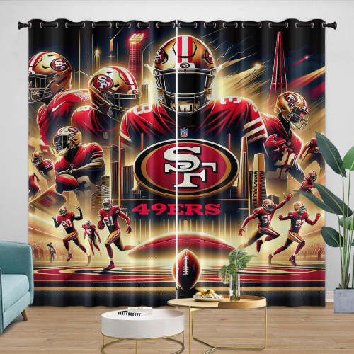 San Francisco 49Ers Curtains Blackout Window Drapes Room Decoration