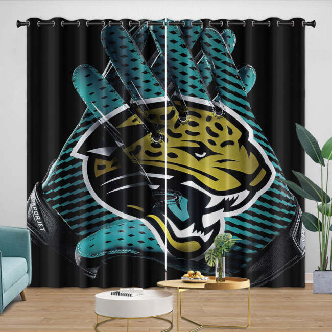 Jacksonville Jaguars Curtains Blackout Window Drapes Room Decoration
