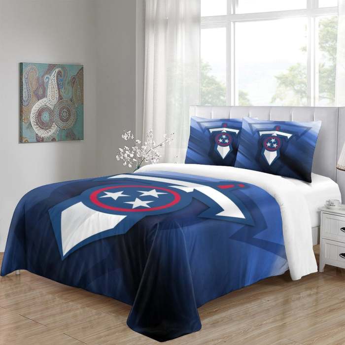 Tennessee Titans Bedding Set Duvet Cover Without Filler