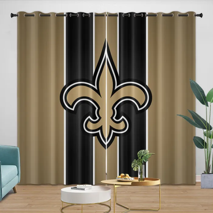 Orleans Saints Curtains Blackout Window Drapes Room Decoration
