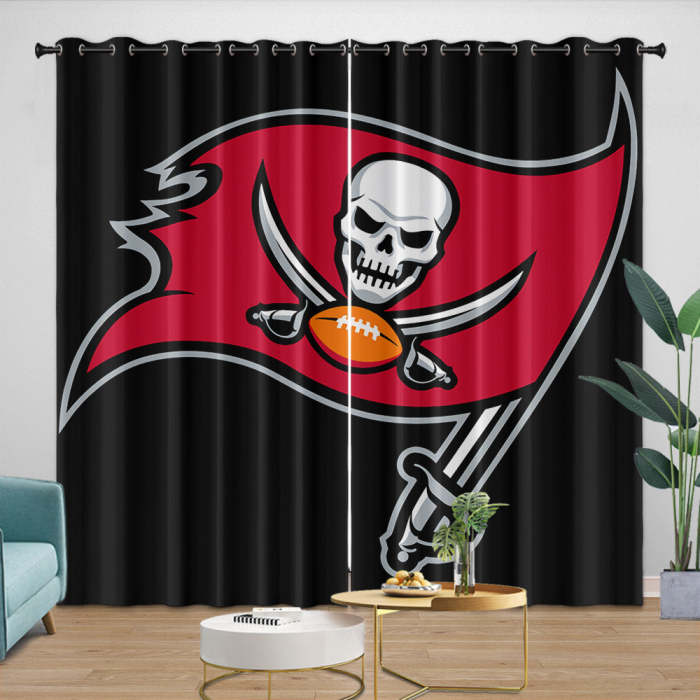 Tampa Bay Buccaneers Curtains Blackout Window Drapes Room Decoration