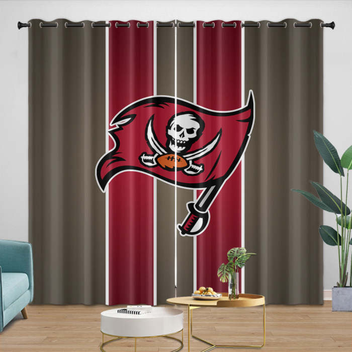Tampa Bay Buccaneers Curtains Blackout Window Drapes Room Decoration