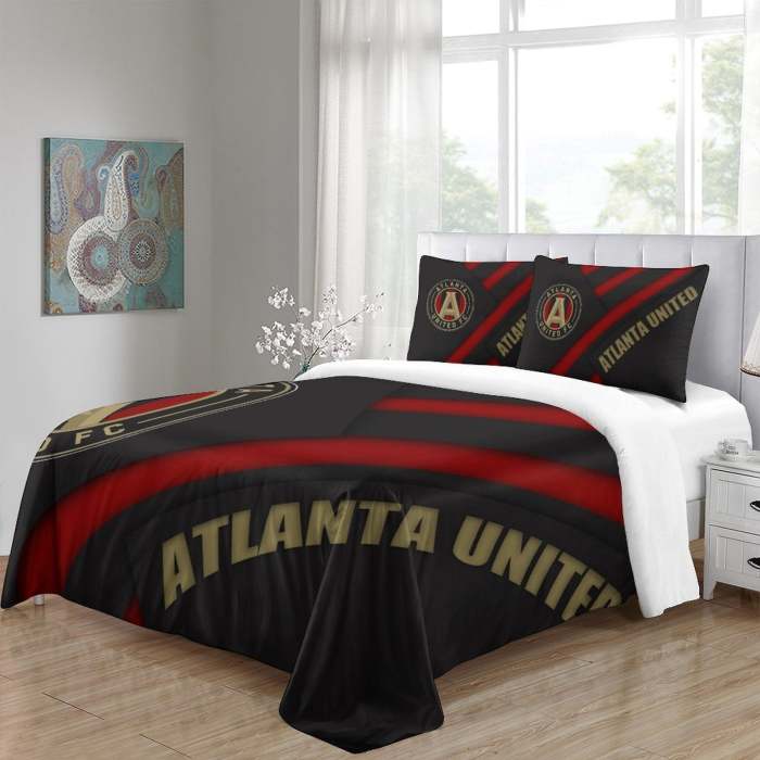Atlanta United Fc Bedding Set Duvet Cover Without Filler