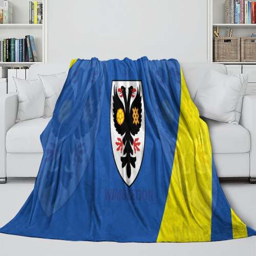 Afc Wimbledon Blanket Flannel Fleece Throw Room Decoration