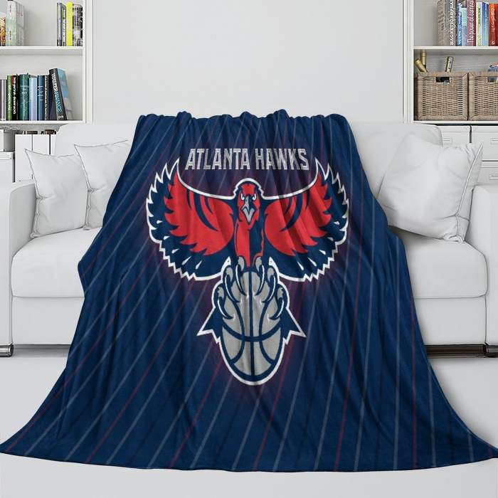 Atlanta Hawks Blanket Flannel Fleece Throw Room Decoration