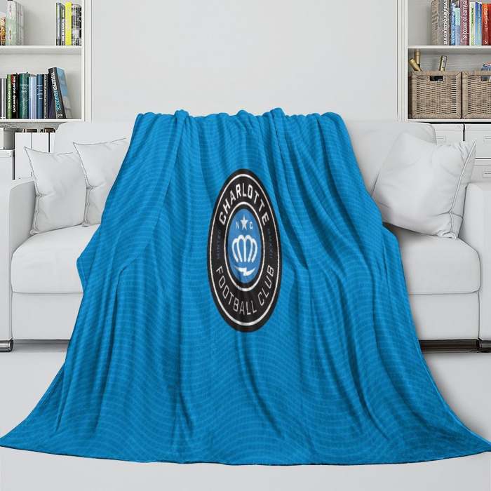 Charlotte Fc Blanket Flannel Fleece Throw Room Decoration