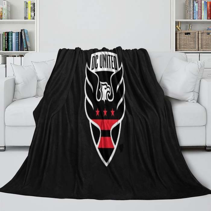 D.C. United Blanket Flannel Fleece Throw Room Decoration