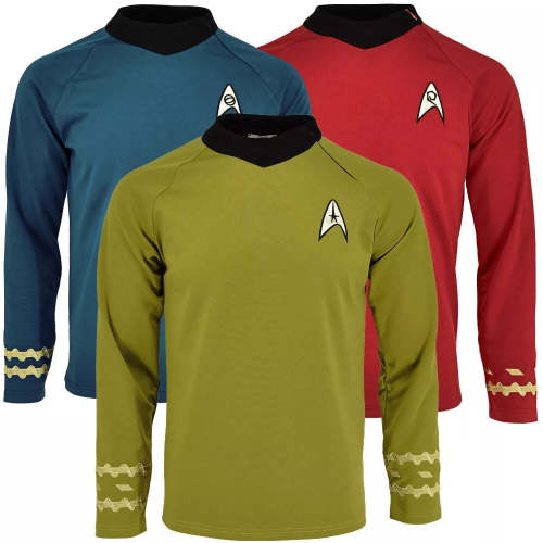 Star Trek The Original Series Tos Kirk Spock Uniform Shirt Cosplay Costume