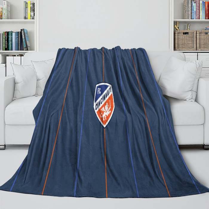Fc Cincinnati Blanket Flannel Fleece Throw Room Decoration