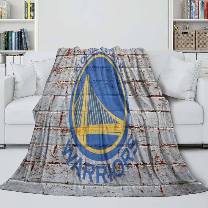 Golden State Warriors Blanket Flannel Fleece Throw Room Decoration