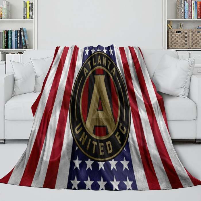 Atlanta United Fc Blanket Flannel Fleece Throw Room Decoration