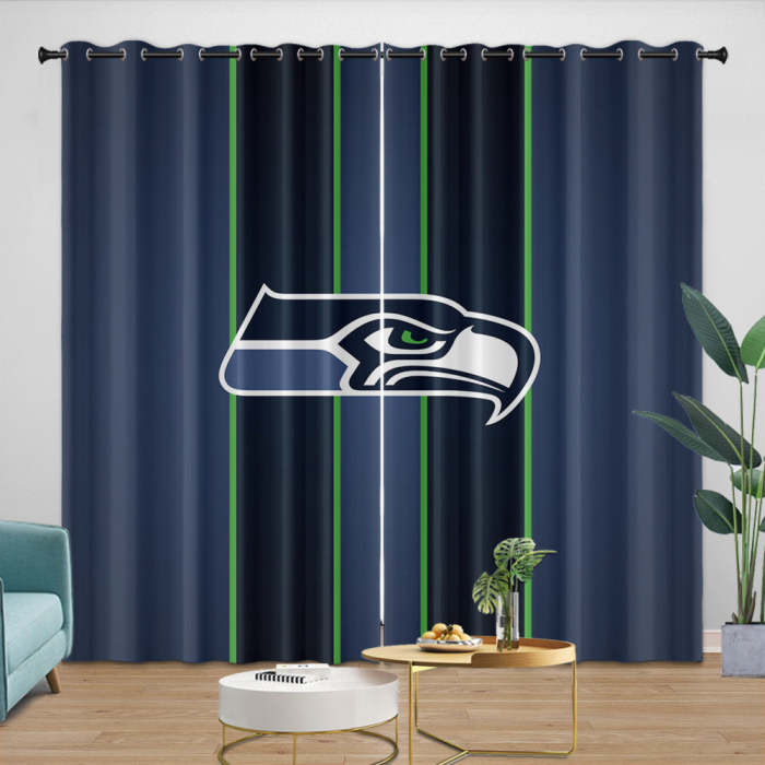 Seattle Seahawks Curtains Blackout Window Drapes Room Decoration