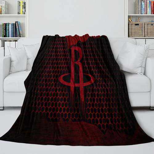 Houston Rockets Blanket Flannel Fleece Throw Room Decoration