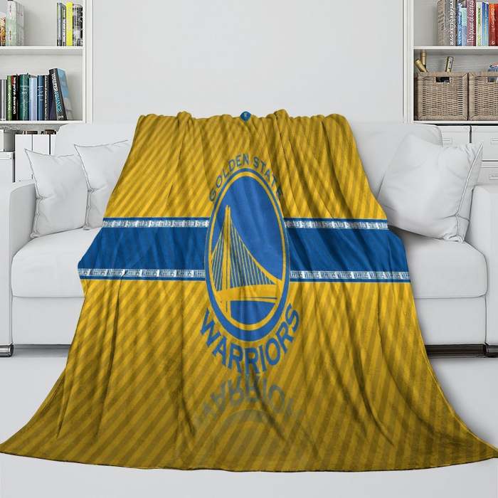 Golden State Warriors Blanket Flannel Fleece Throw Room Decoration