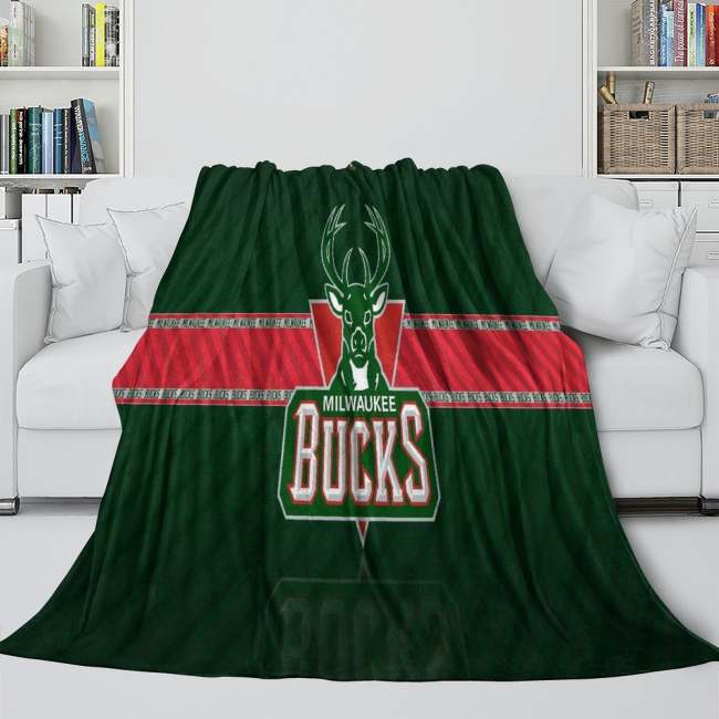 Milwaukee Bucks Blanket Flannel Fleece Throw Room Decoration