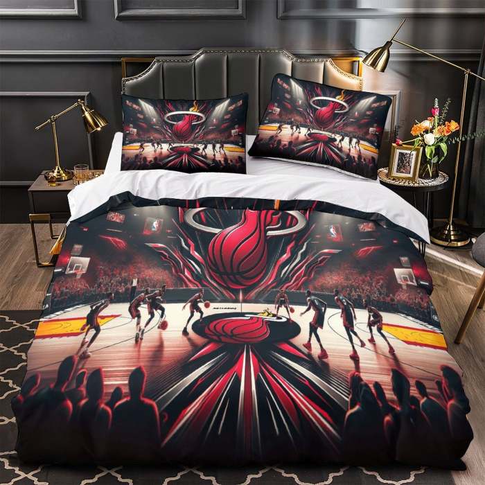 Miami Heat Bedding Set Duvet Cover Without Filler