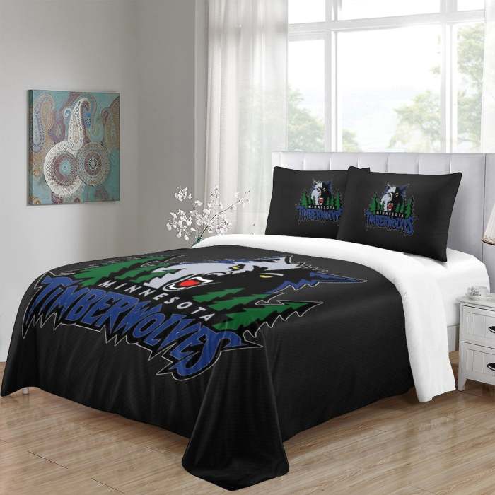 Minnesota Timberwolves Bedding Set Duvet Cover Without Filler
