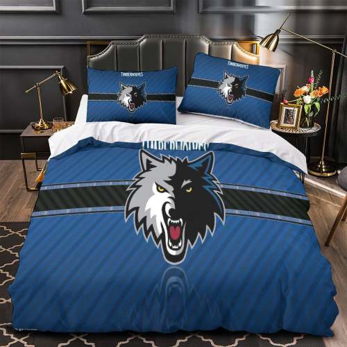 Minnesota Timberwolves Bedding Set Duvet Cover Without Filler