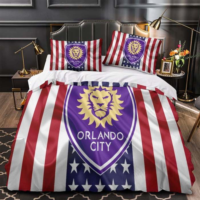 Orlando City Sc Bedding Set Duvet Cover Without Filler