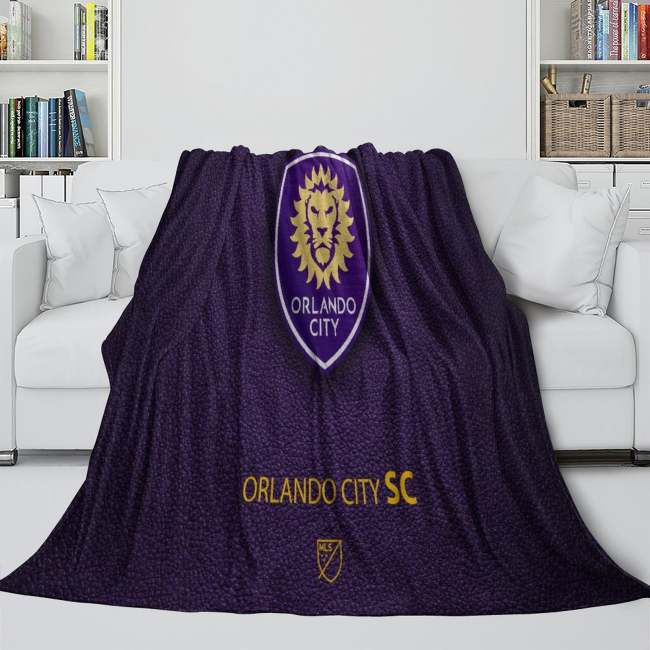 Orlando City Sc Blanket Flannel Fleece Throw Room Decoration