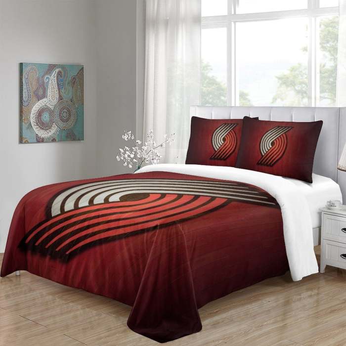 Portland Trail Blazers Bedding Set Duvet Cover Without Filler