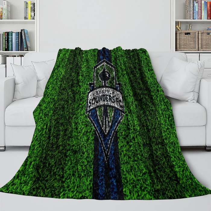 Seattle Sounders Fc Blanket Flannel Fleece Throw Room Decoration
