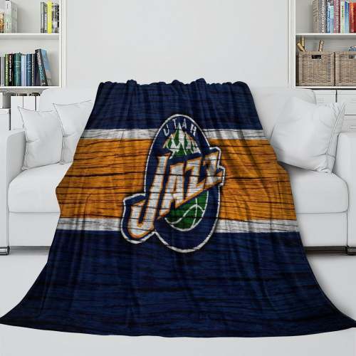 Utah Jazz Blanket Flannel Fleece Throw Room Decoration