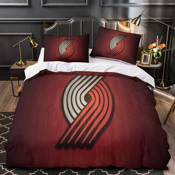 Portland Trail Blazers Bedding Set Duvet Cover Without Filler