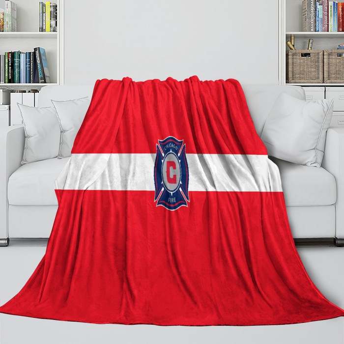 Chicago Fire Soccer Club Blanket Flannel Fleece Throw Room Decoration