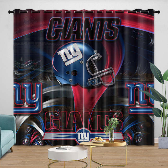 York Giants Curtains Blackout Window Drapes Room Decoration