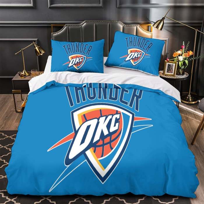 Oklahoma City Thunder Bedding Set Duvet Cover Without Filler