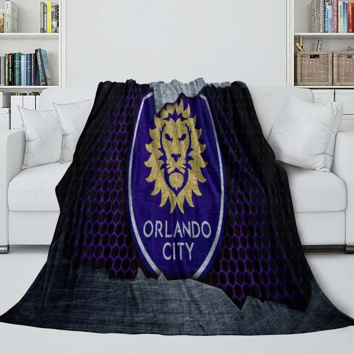 Orlando City Sc Blanket Flannel Fleece Throw Room Decoration