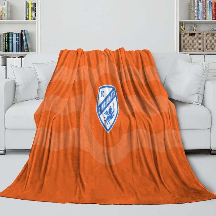 Fc Cincinnati Blanket Flannel Fleece Throw Room Decoration